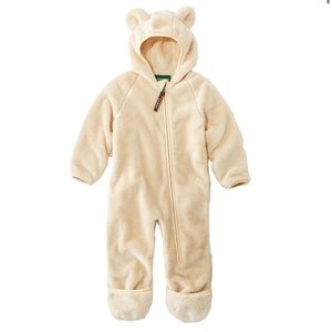 L.L. Bean Infant Hooded Fleece Bunting 0-3m